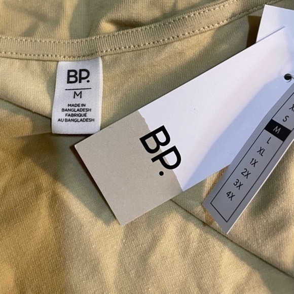 Nordstrom BP Crop Long Sleeve Scoop Neck T Shirt Tan Medium - Picture 4 of 7